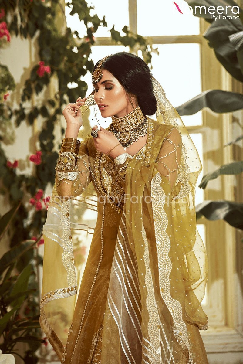 Mustard Color Dress Pakistani