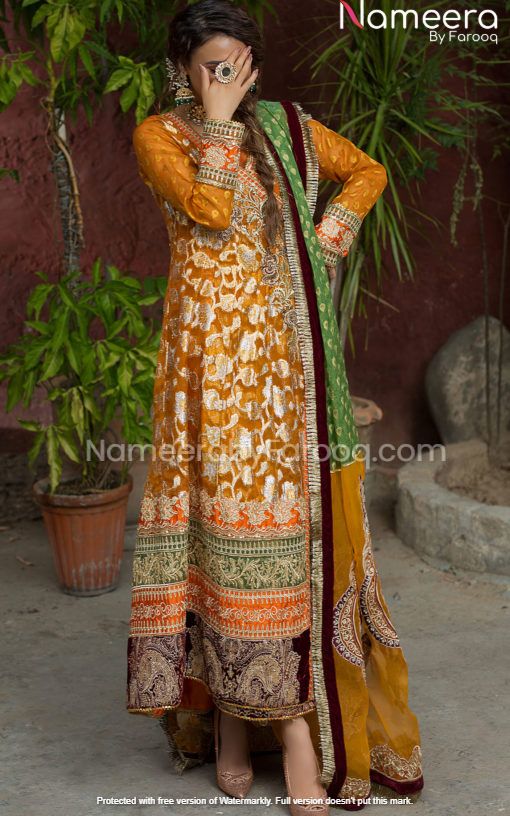 Mustard Salwar Kameez for Wedding Party Wear 2021