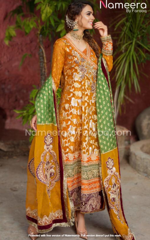 Mustard Salwar Kameez for Wedding Party Wear 2021