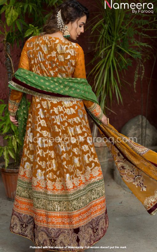 Mustard Salwar Kameez for Wedding Party Wear