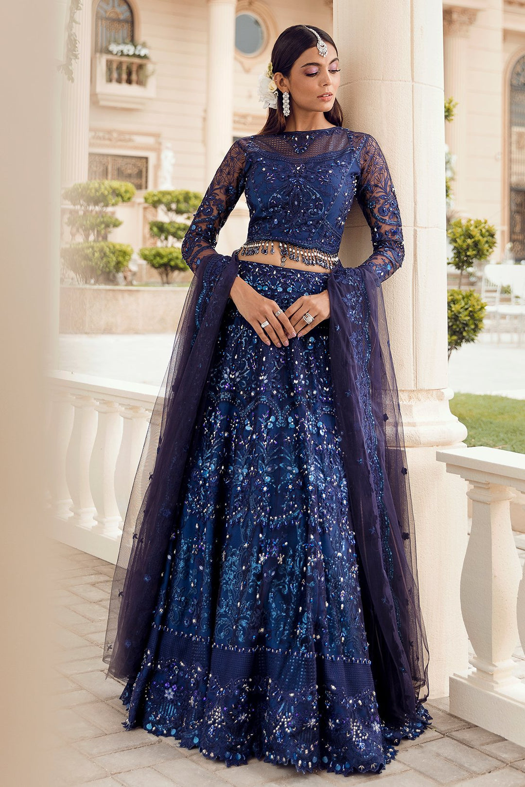 Navy Blue Lehenga