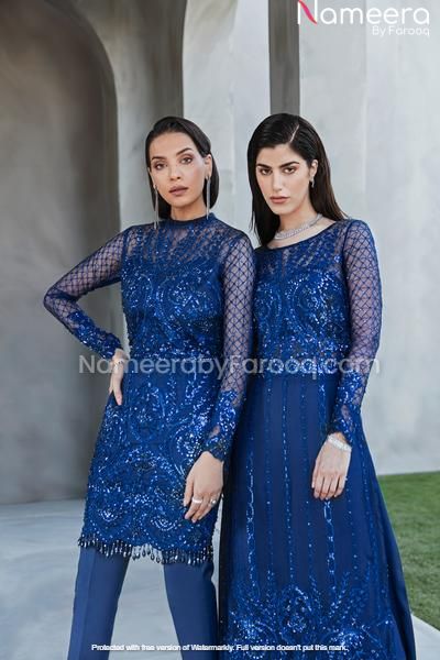 Navy Blue Salwar Kameez for Wedding Wear 