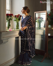 Navy Blue Saree