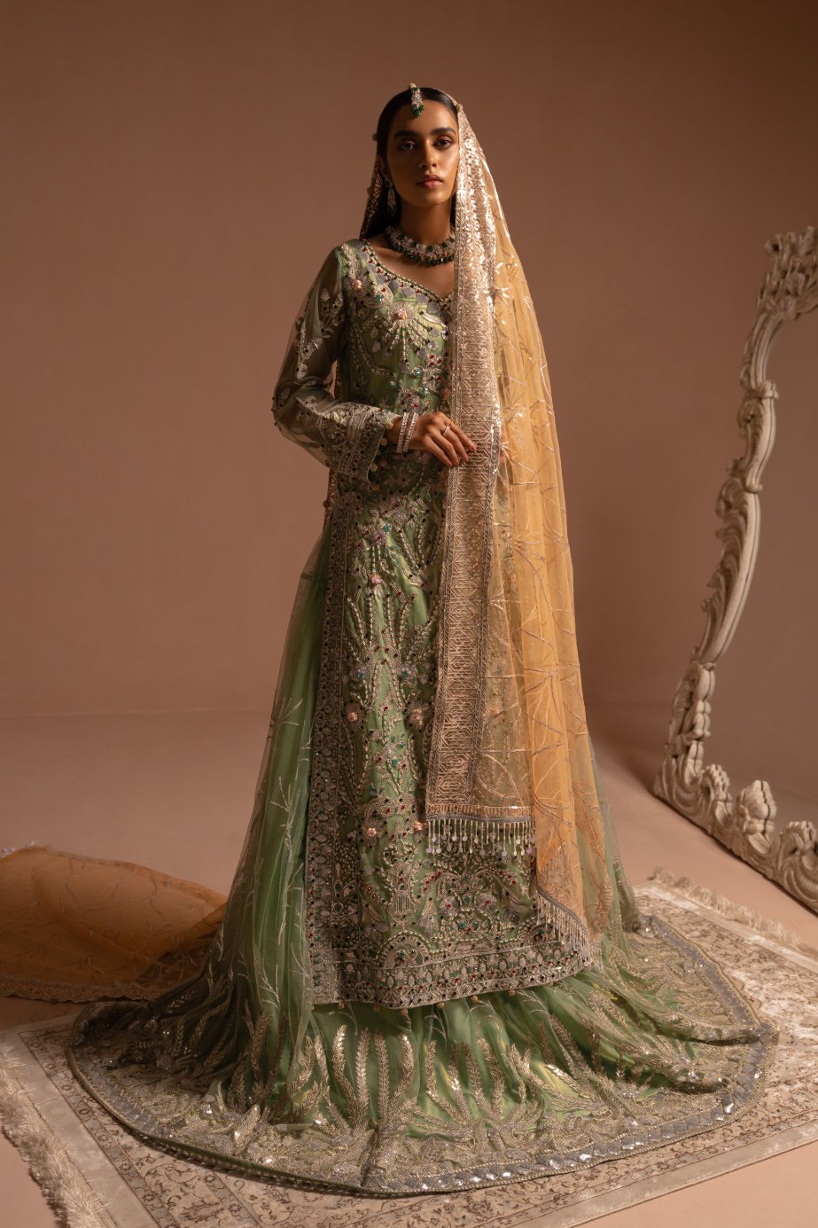 Net Embroidered Lehnga for Wedding