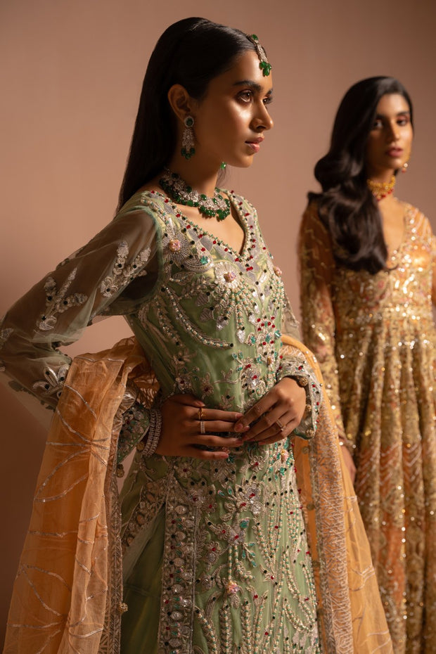 Net Embroidered Lehnga for Wedding