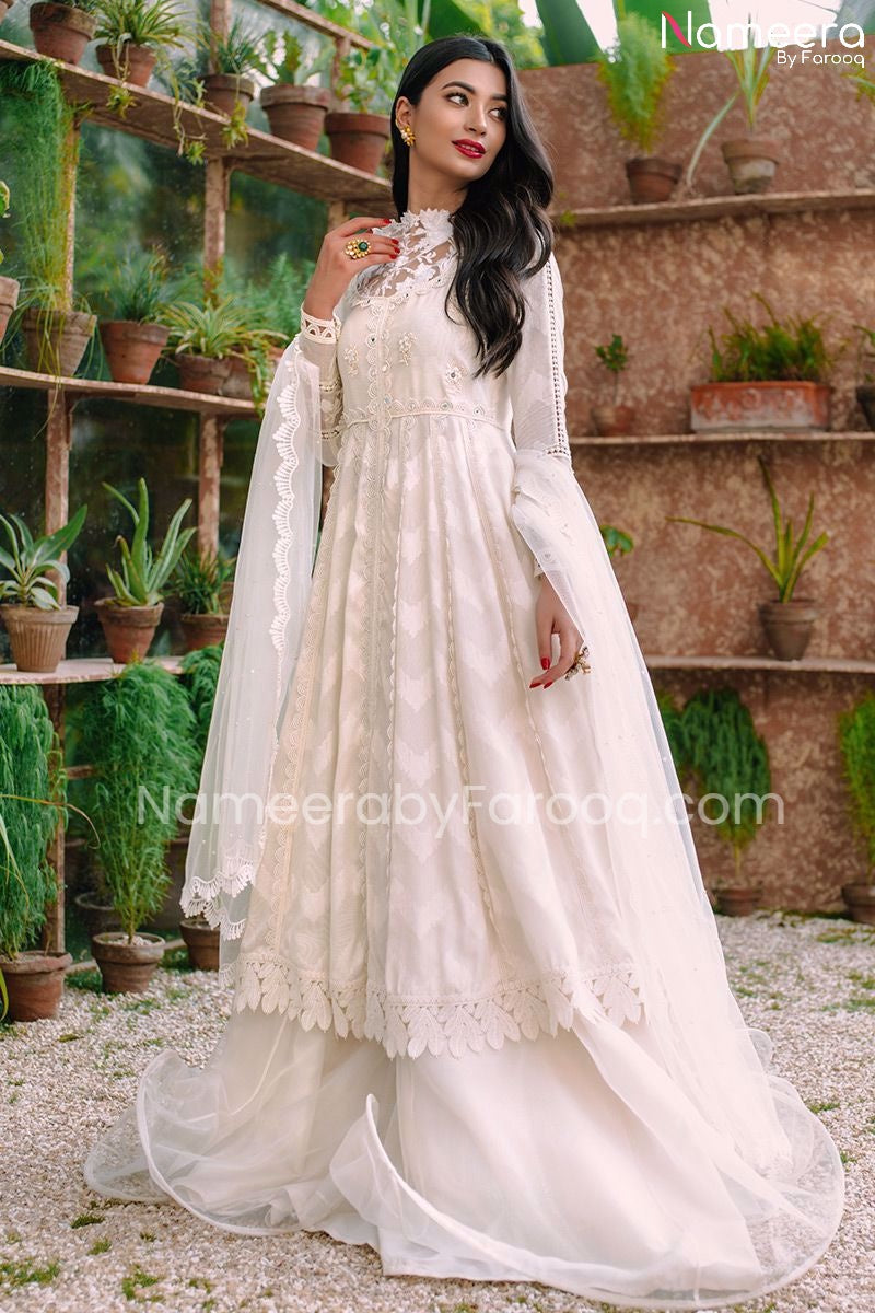 Premium Net Frock Suit Design for Wedding Party