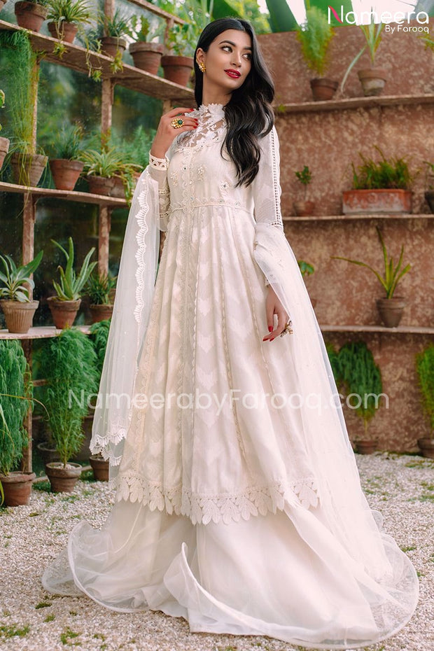Premium Net Frock Suit Design for Wedding Party