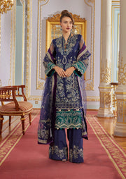 Net Kameez and Raw Silk Trouser Pakistani Wedding Dress