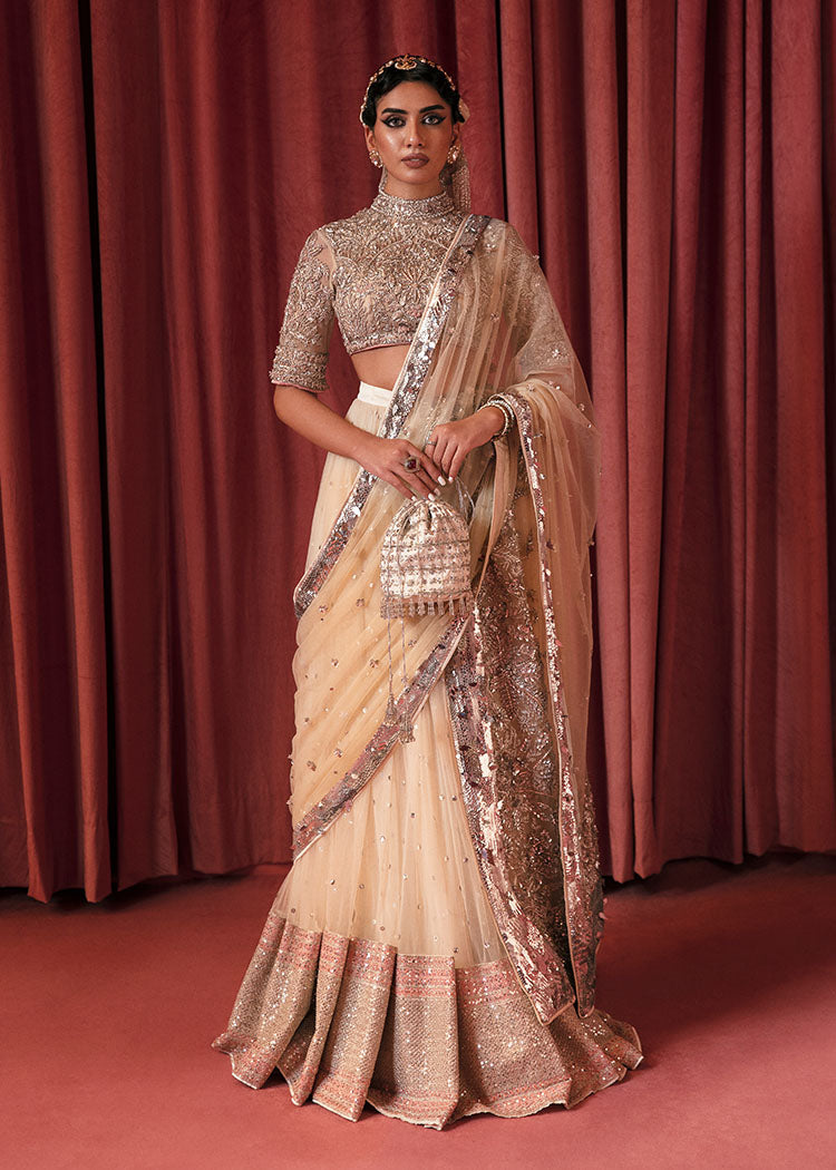 Elegant Pakistani Bridal Lehenga with Choli and Dupatta