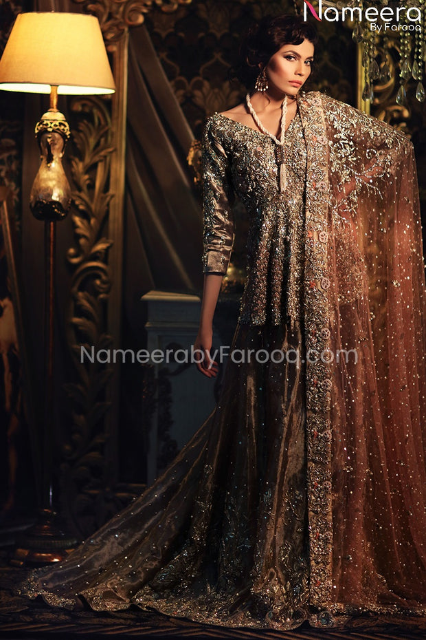 Net Lehenga with Peplum