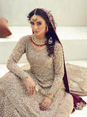Net Organza Golden Lehenga Shirt 
