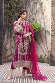 Net Pink Salwar Kameez Pakistani Wedding Dresses