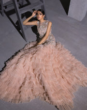 Net Ruffled Lehenga Frock