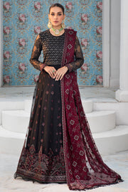New Black Pakistani Frock with Maroon Contrast Party Wear 2023