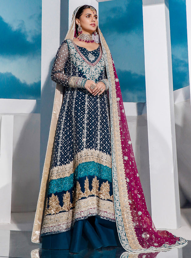 New Bridal Lenga Dress 2020 in Blue Color