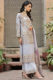 New Cloudy Grey hand Embellished kameez Trousers Pakistani Party Dress