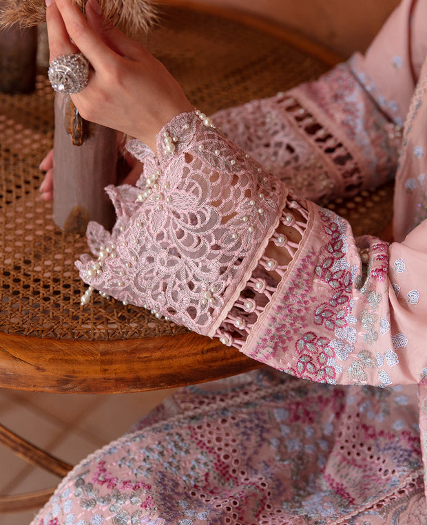 Heavily Embellished Pink Pakistani Kameez Salwar Suit and Dupatta