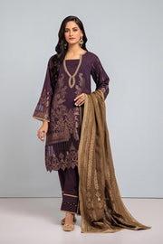 New Magenta Pakistani Kameez Salwar Suit in Classical Jacquard Party Dress