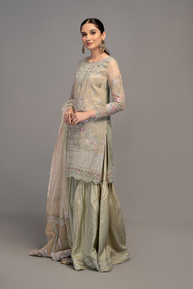 New Maria B Pakistani Salwar Kameez Suit in Classical Grey Shade Party Wear