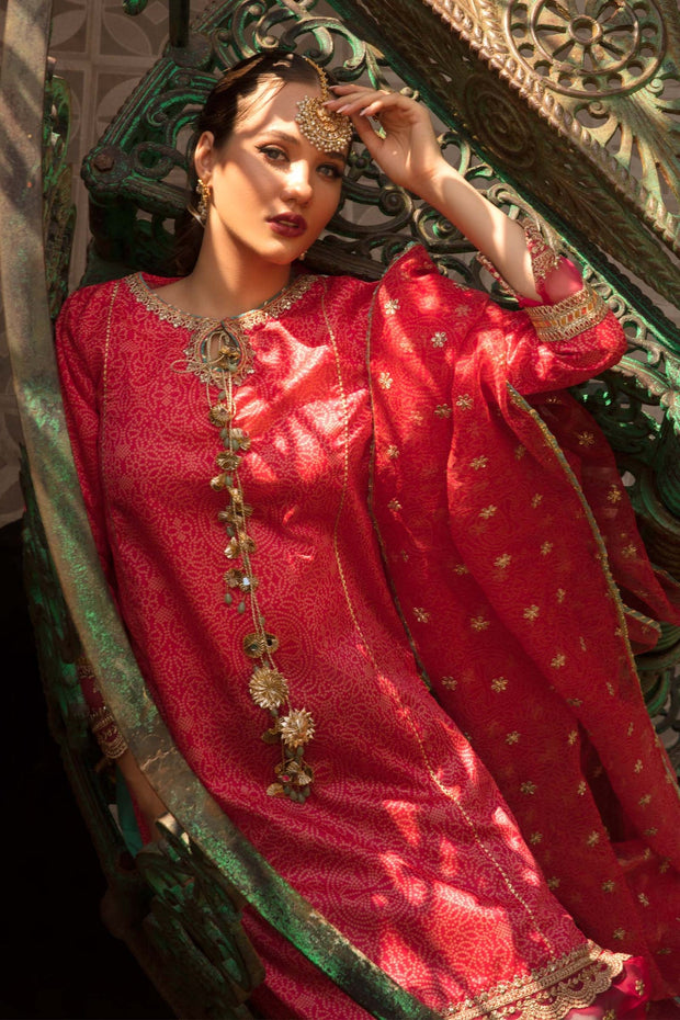 New Maria B Traditional Pakistani Kameez Salwar Suit Silk Party Dress