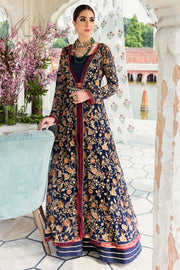 New Midnight Blue Embroidered Pakistani Pishwas Eid Dress