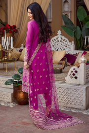 New Pakistani Eid Dress Fuchsia Embroidered kameez with Trousers