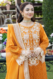 New Pakistani Mustered Embroidered Kameez Trousers Party Dress