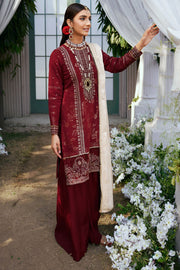 New Pakistani Traditional Maroon Kameez trousers with Dupatta Eid Dress 2023