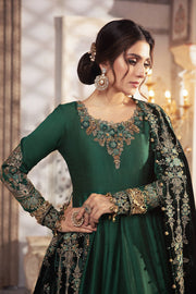 New Pakistani Wedding Long Frock With Velvet Shawl