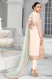 New Peach Pink Long Kameez in Capri Style with Dupatta Party Wear