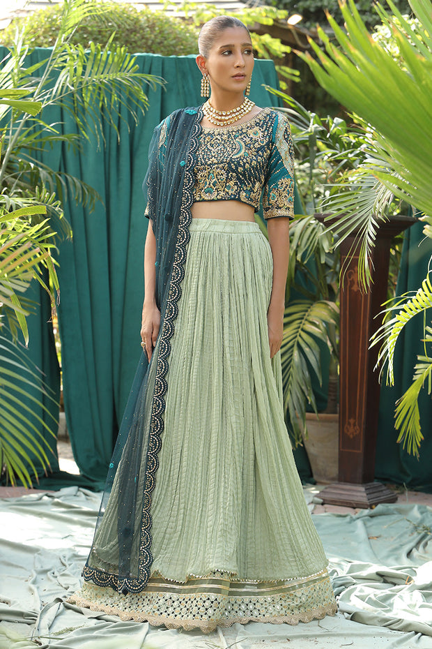 New Royal Color Pakistani Embroidered Lehenga Choli Wedding Dress