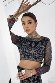 New Royal Pakistani Blue Embroidered Lehenga Choli Wedding Dress 2023