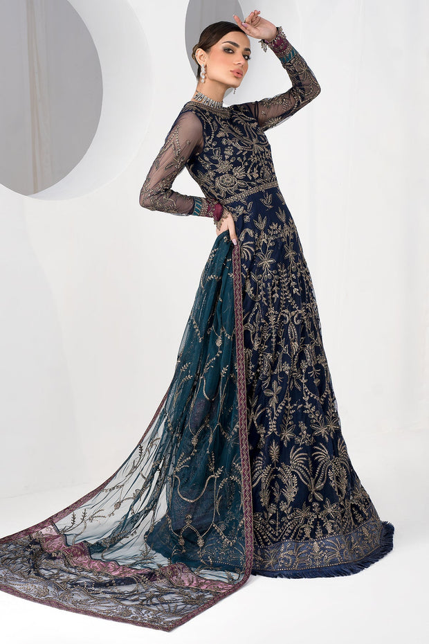 Shop Royal Pakistani Blue Lehenga Choli Wedding Dress – Nameera by Farooq