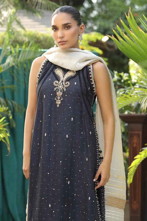 New Royal Pakistani Embroidered Blue Kurta Salwar Wedding Dress 2023