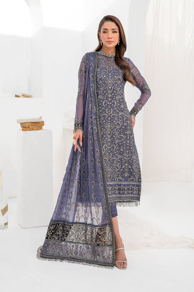 New Royal Pakistani Embroidered Wedding Dress in Kameez Trouser Style