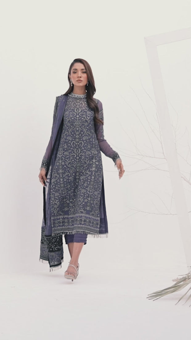 New Royal Pakistani Embroidered Wedding Dress in Kameez Trouser