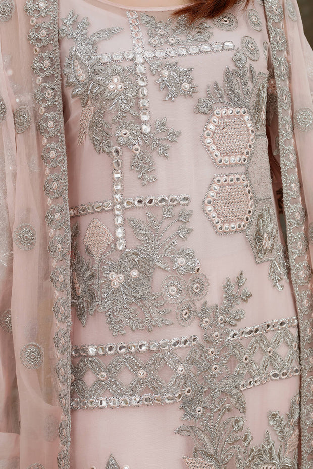 New Tea Pink Heavily Embellished Kameez Trousers Pakistani Party Dress 2023