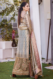 New Traditional Hand Embellished Golden Bronze Shirt Pakistani Wedding Dress 2023