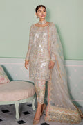 New Traditional Pakistani Embroidered Ivory Capri shirt Wedding Dress