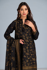 New Traditional Pakistani Kameez Salwar Suit in Jet Black Premium Jacquard