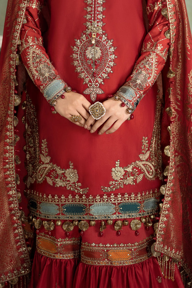New Traditional Pakistani Kurti and Gharara Wedding Party Dress 2023