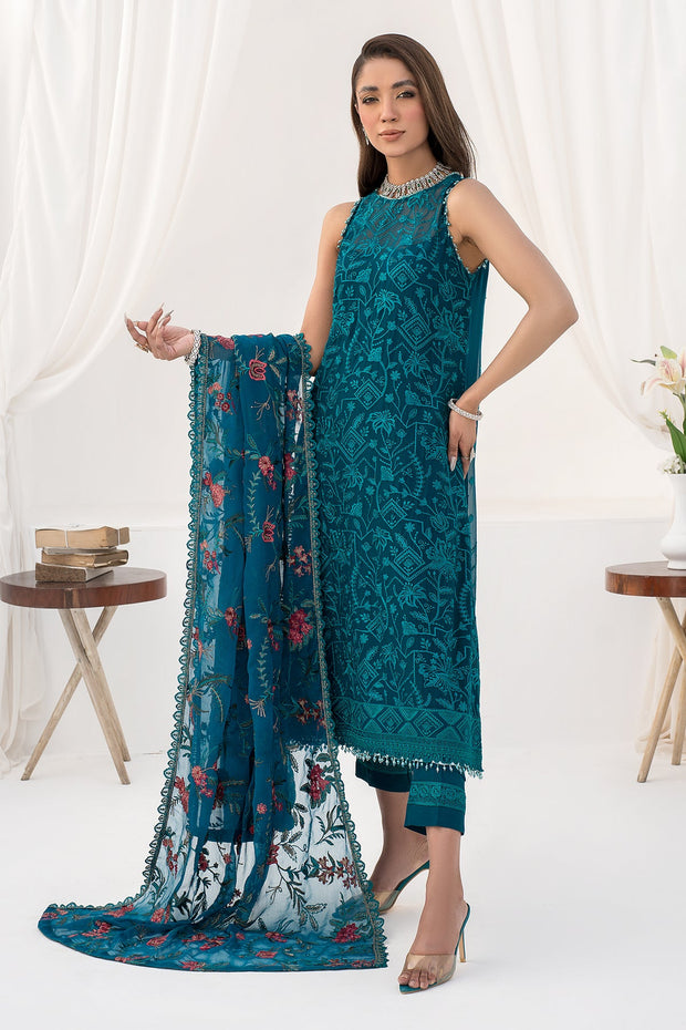 New Traditional Pakistani Wedding Embroidered Kameez Trouser Dress 2023