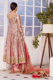 New Traditional Peach Embroidered Dress in Gown Style Wedding Dress