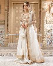 Nikkah Dress in Pishwas Frock Dupatta and Sharara Style Online