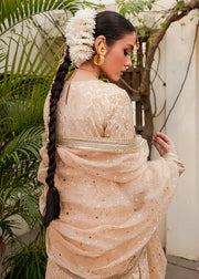 Nude Pink Gold Shirt Salwar Pakistani Wedding Dresses 2023