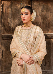 Nude Pink Gold Shirt Salwar Pakistani