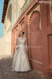 Off White Pakistani Bridal Dress