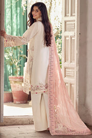 Off White Traditional Pakistani Kameez Trousers Dupatta Eid Dress
