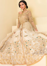 Ivory and light beige bridal wear