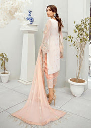Online chiffon Dress in white color 